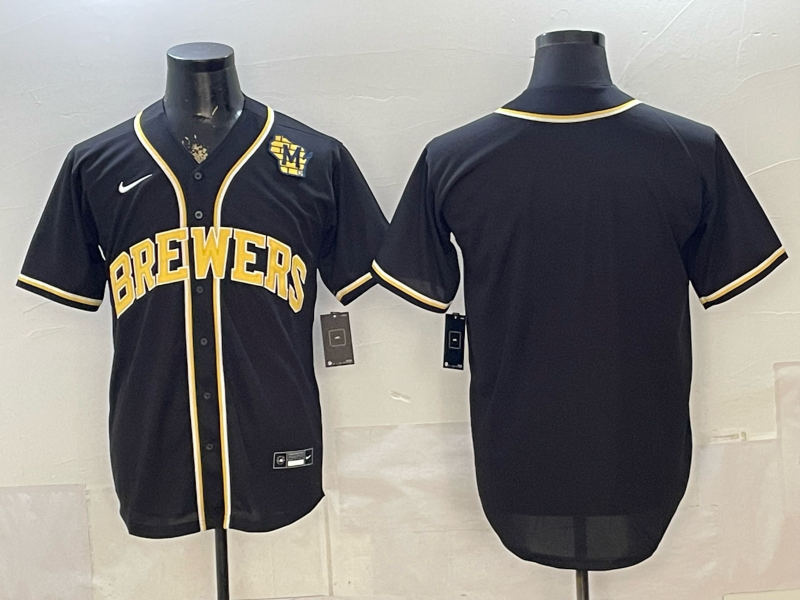 men 2026 Milwaukee Brewers blank black Game Nike MLB Jersey 064722